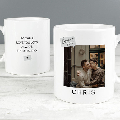 Personalised Photo Love You Snapshot Mug