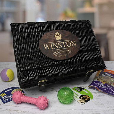 Click to view product details and reviews for Personalised Dog Treat Hamper.