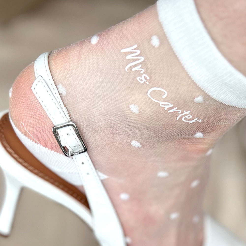 Personalised Socks For A Bride