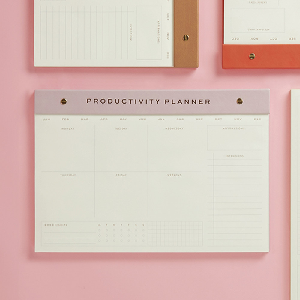 Lilac Weekly Notepad - Productivity Planner Magnet