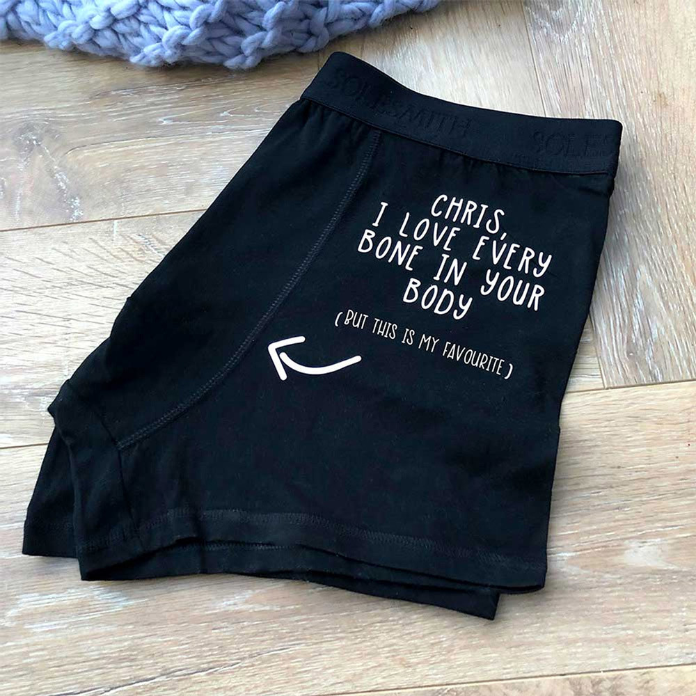 Personalised Men's Underwear - I Love Every Bone