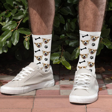 Click to view product details and reviews for Personalised Dog Photo Socks Mens.