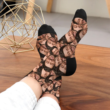 Click to view product details and reviews for Personalised Face Photo Socks Womens.