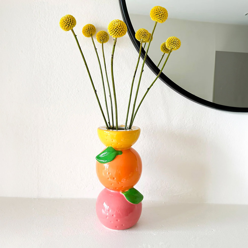 Stacked Citrus Vase