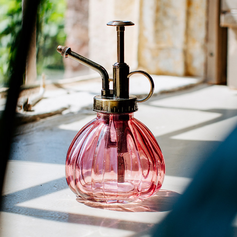 Pink Glass Plant Mister