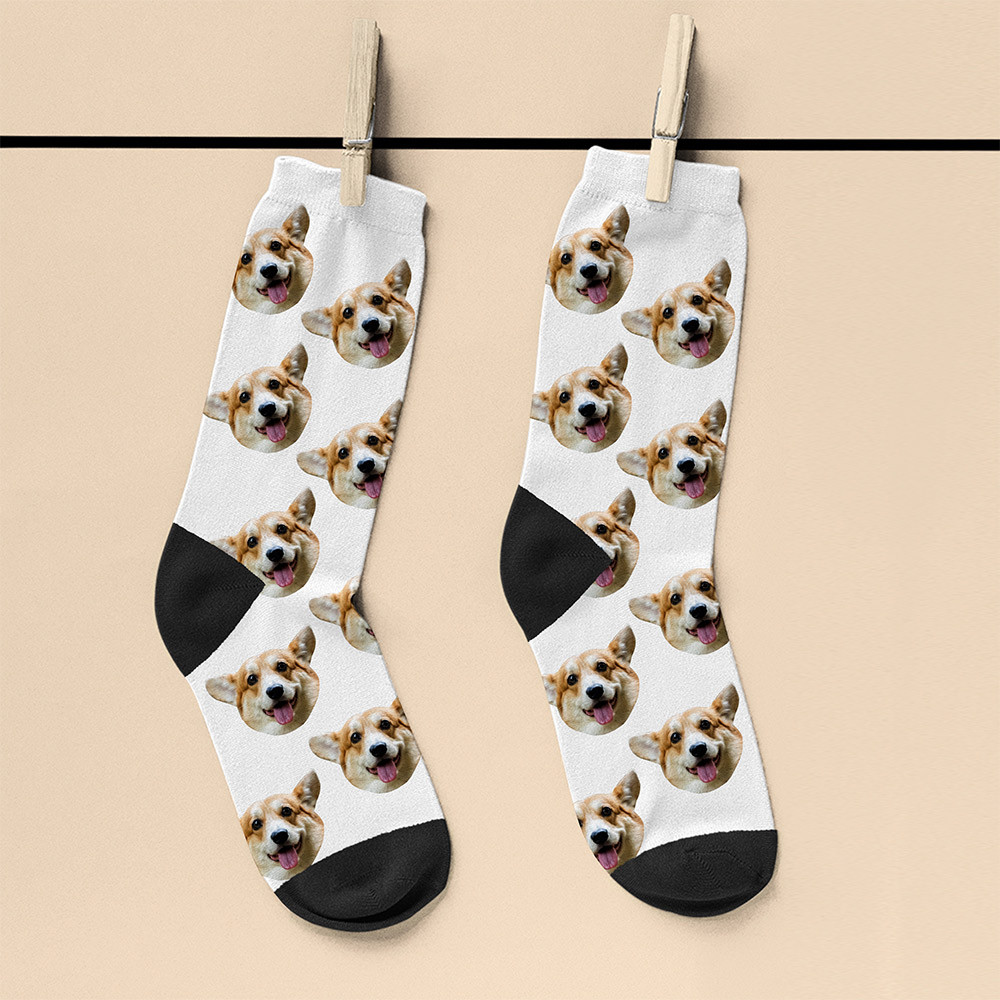 Personalised Dog Photo Kids Socks