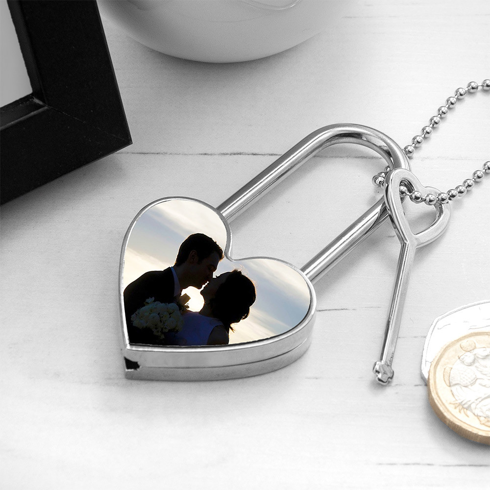 Personalised Photo Favourite Memory Heart Padlock