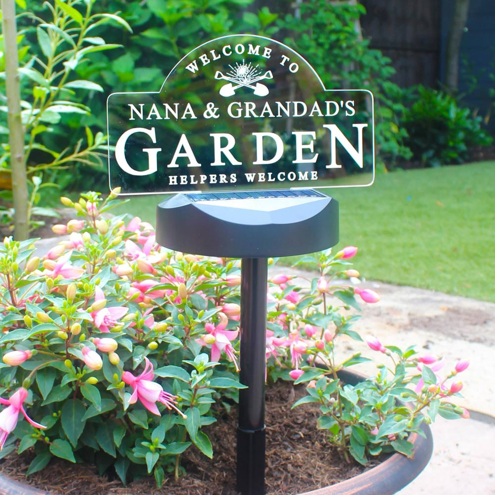 Personalised Outdoor Garden Sign Solar Light