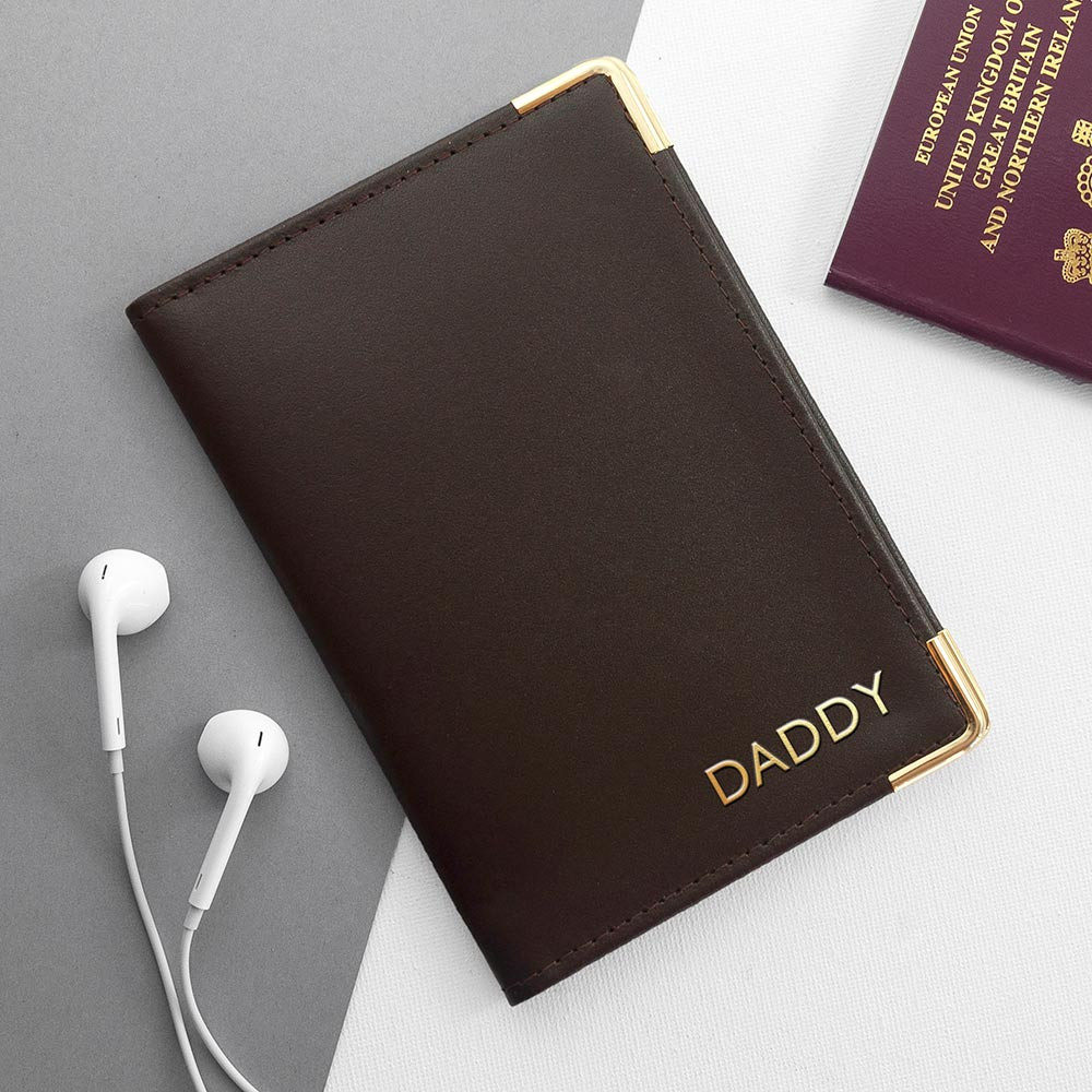 Personalised Luxury Leather Passport Cover