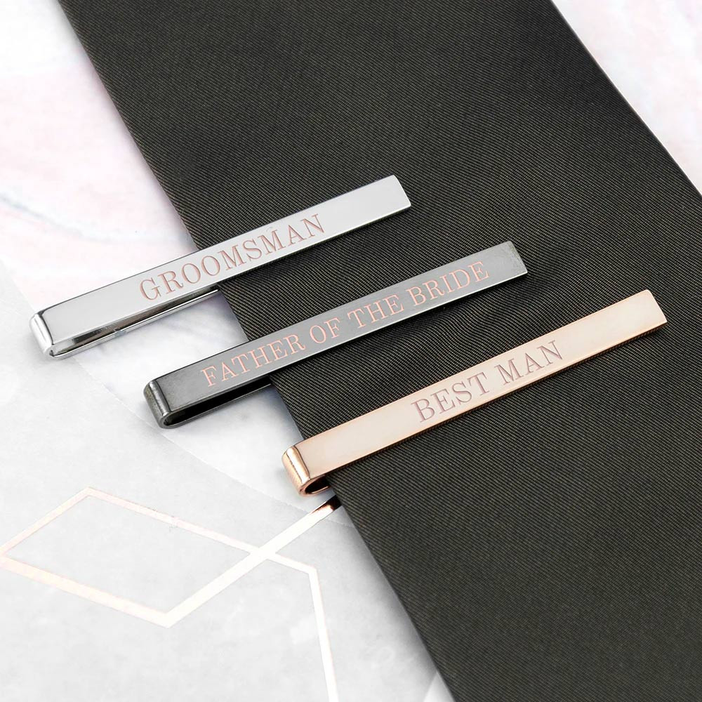 Personalised Bridal Party Tie Clip