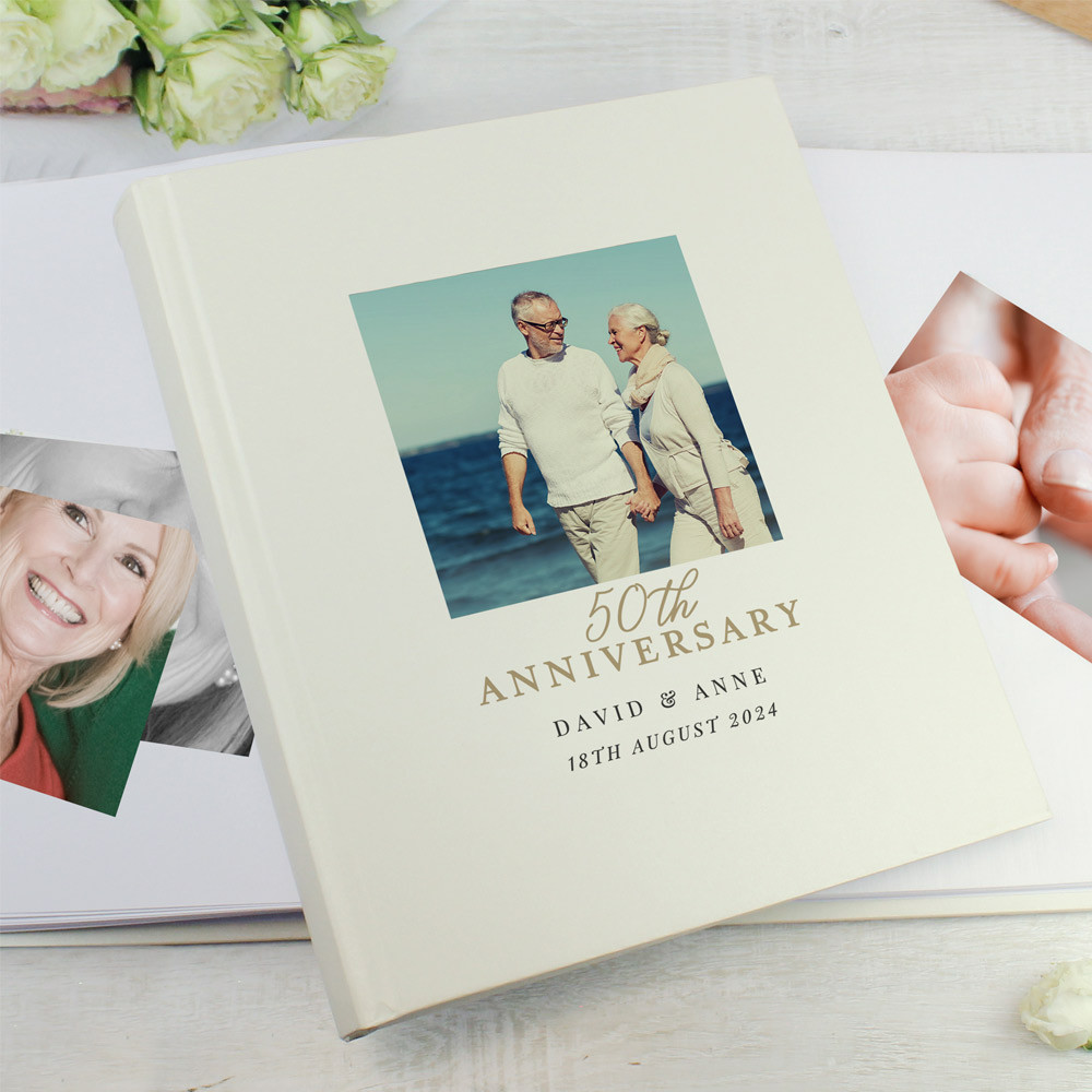 Personalised Traditional 50th Anniversary Photo Album