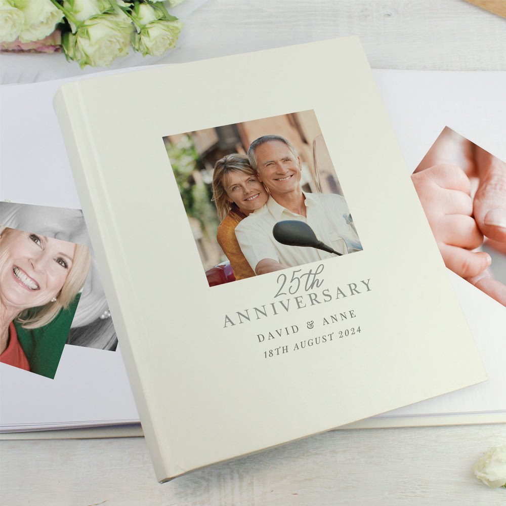 Personalised Traditional 25th Anniversary Photo Album