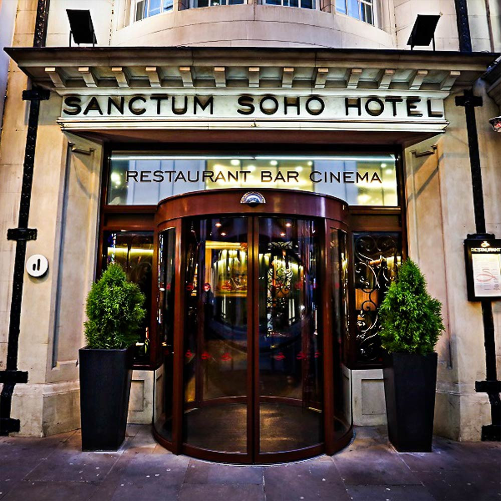Three Course Meal with a Drink for Two at the Sanctum Soho Hotel