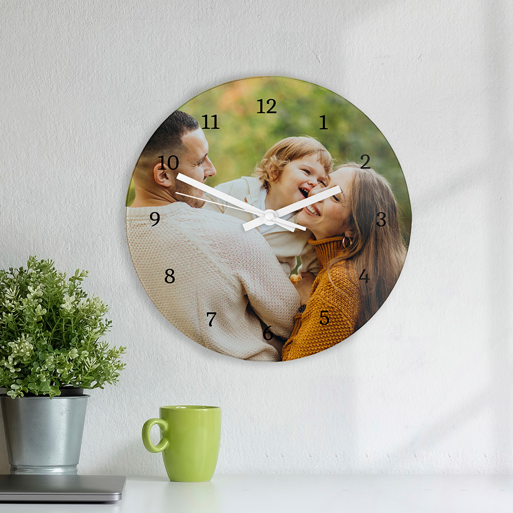 Personalised Picture Wall Clock Large 30cm