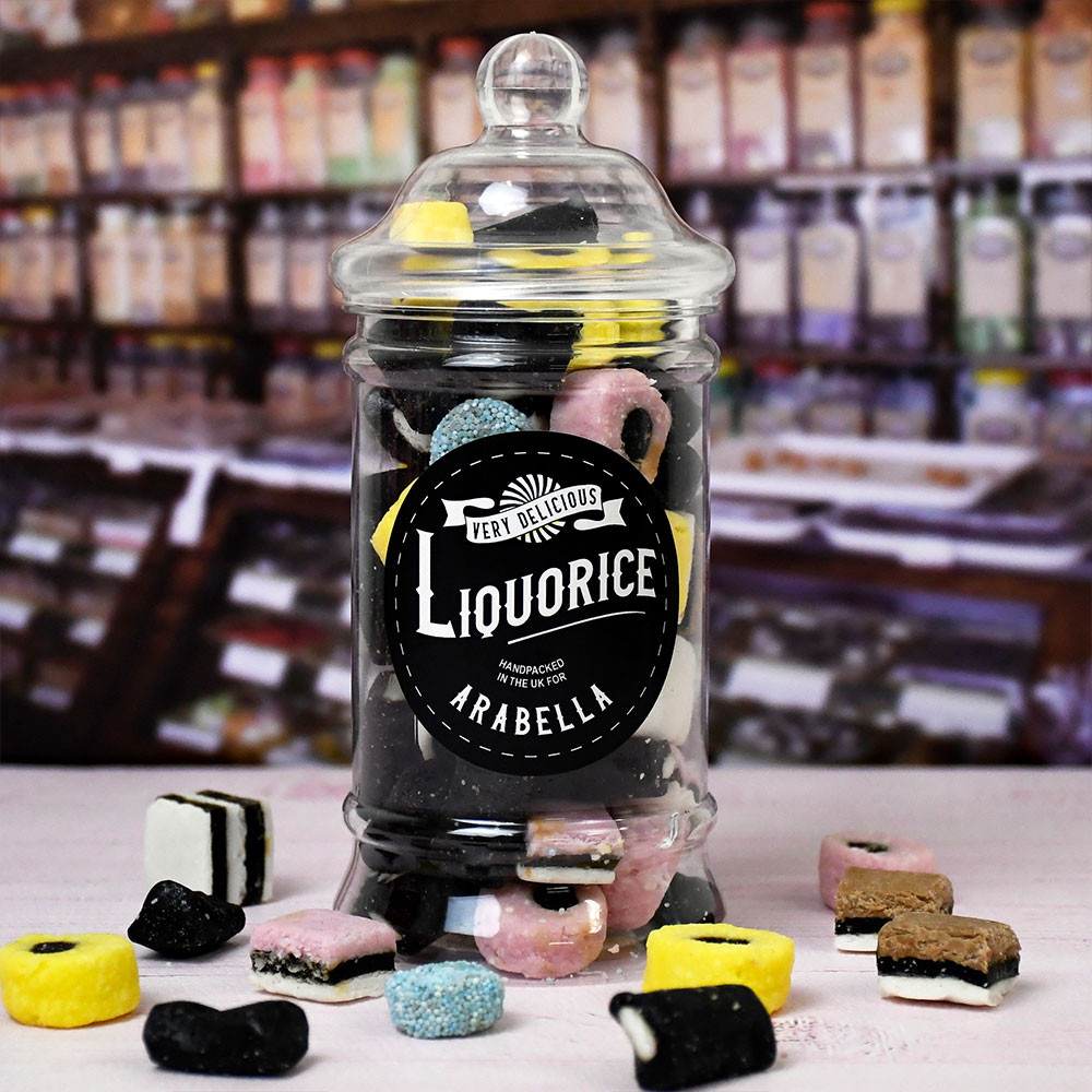 Personalised Liquorice Victorian Sweets Jar