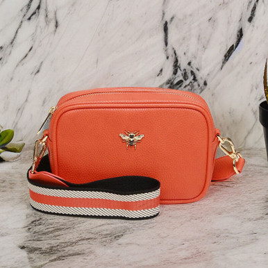 Click to view product details and reviews for Alice Wheeler Mini Mayfair Orange Crossbody Bag.