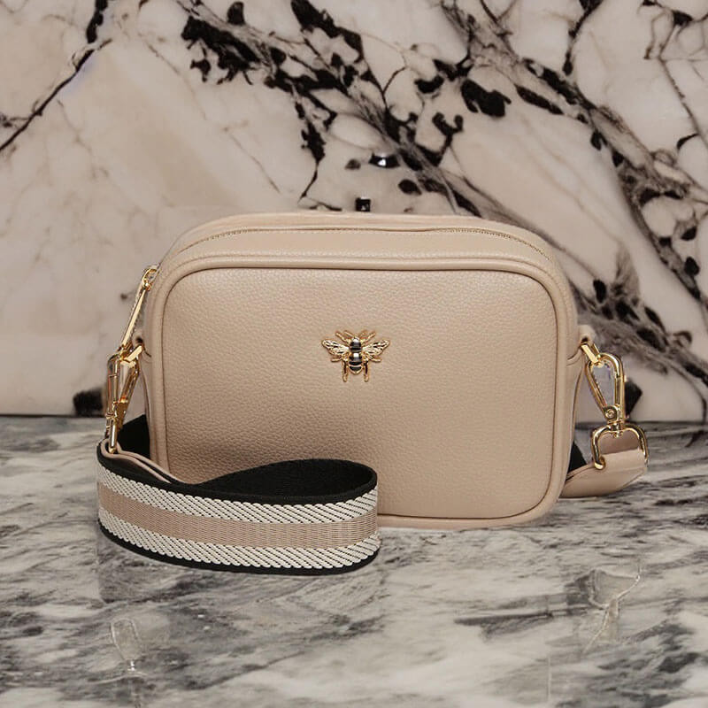 Alice Wheeler Mini Crossbody Stone Bag