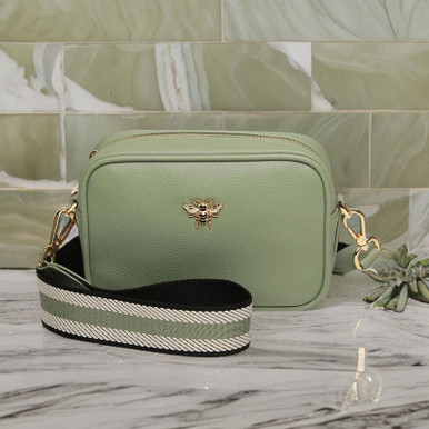 Click to view product details and reviews for Alice Wheeler Mini Mayfair Sage Crossbody Bag.