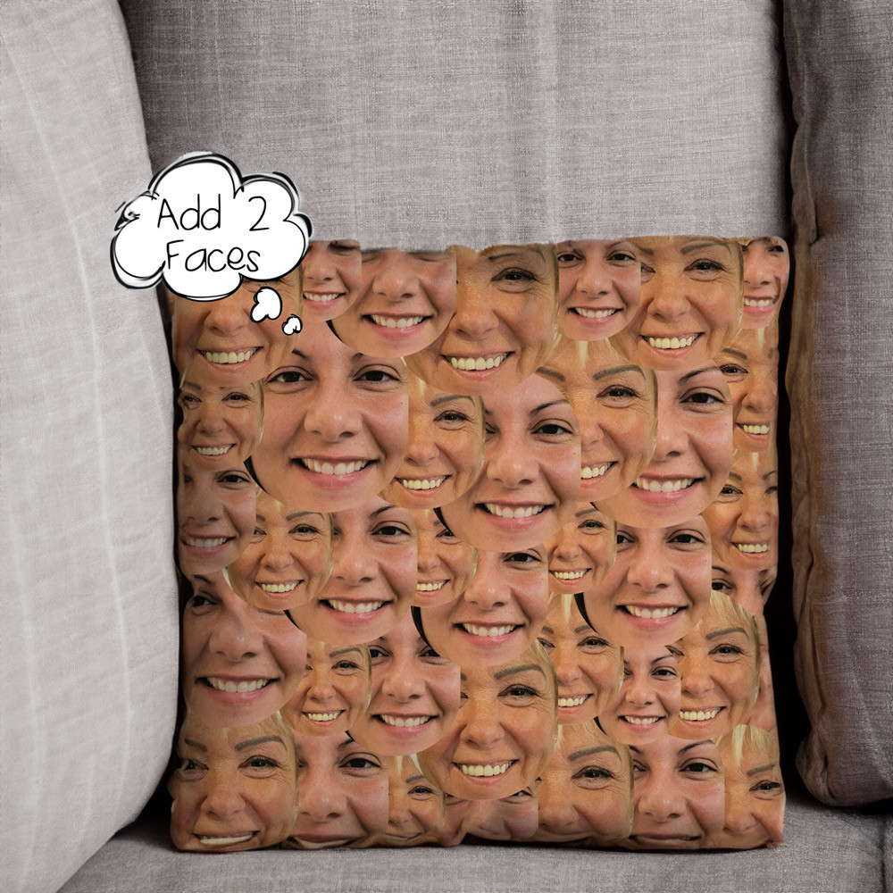 Personalised Photo Faces All Over Cushion 2