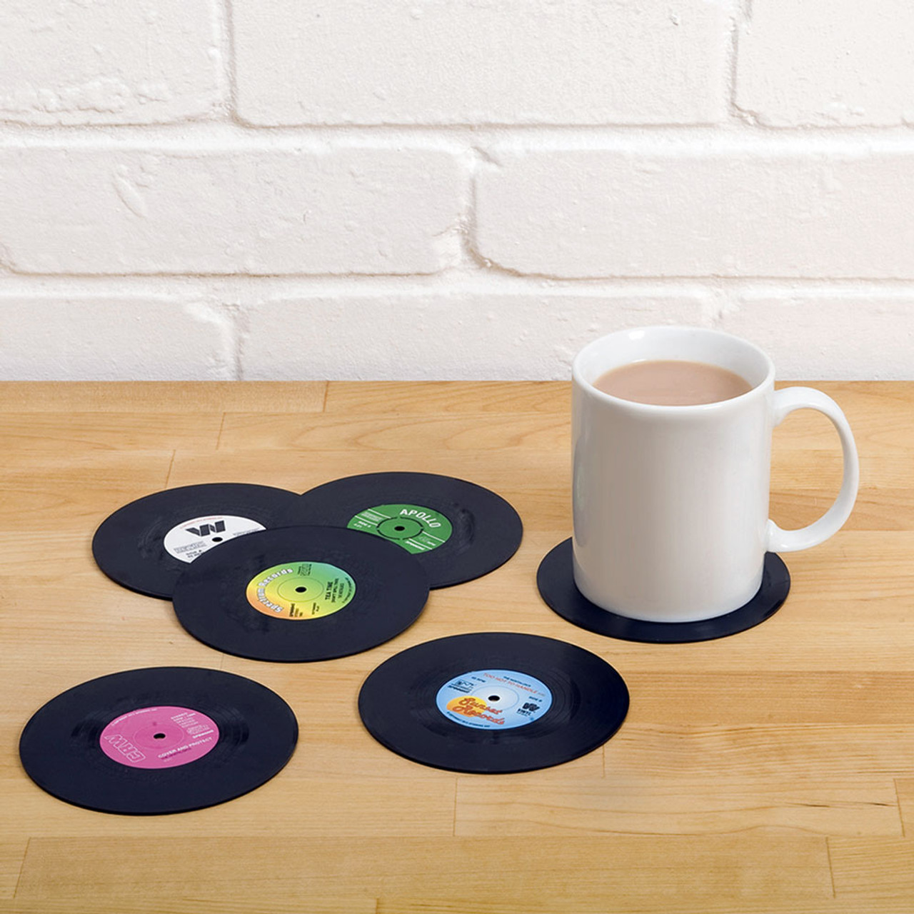 Retro Vinyl Record Coasters
