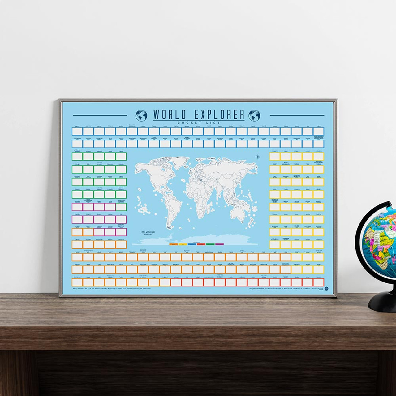 World Explorer Scratch Poster