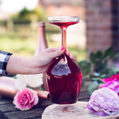 Click to view product details and reviews for Giant Upside Down Wine Glass.