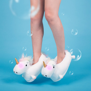 Image of Unicorn Light Up Slippers UK 4-7