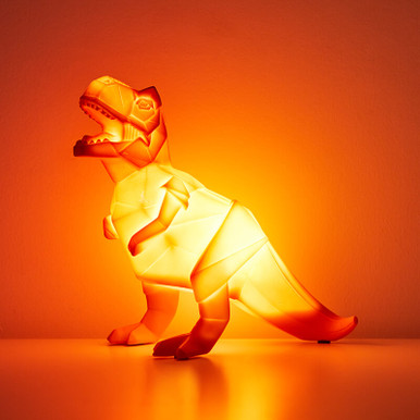Image of Origami T-Rex Table Lamp Orange