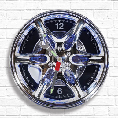 Image of Wheel Rim Neon Wall Clock