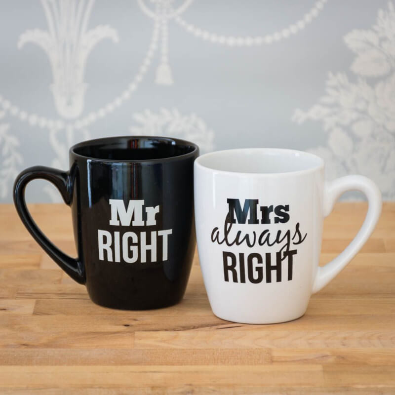 Mr and Mrs Always Right Mug Set