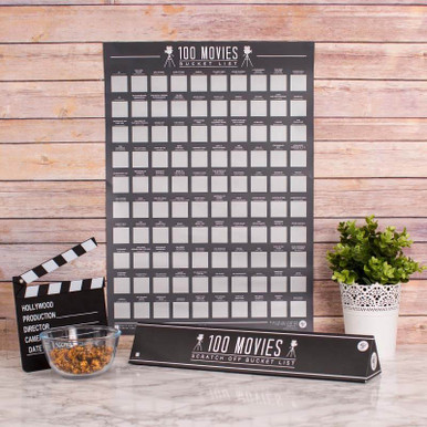 Image of 100 Movies Scratch Off Poster