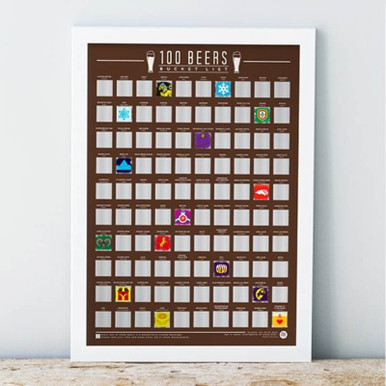 Click to view product details and reviews for 100 Beers Scratch Off Poster.