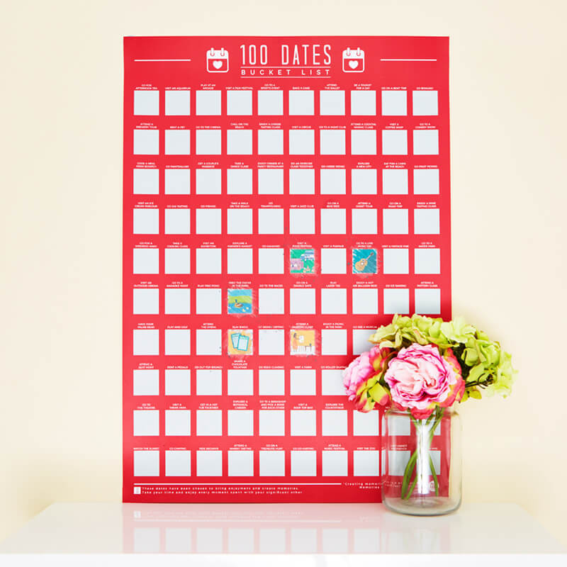 100 Dates Scratch Off Poster