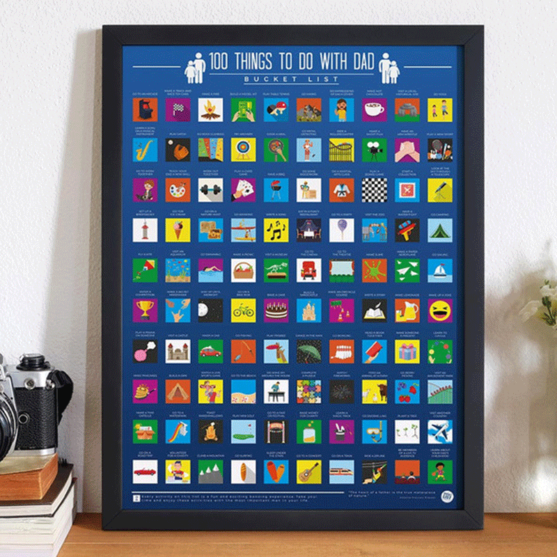 100 Things to do with Dad Bucket List Poster