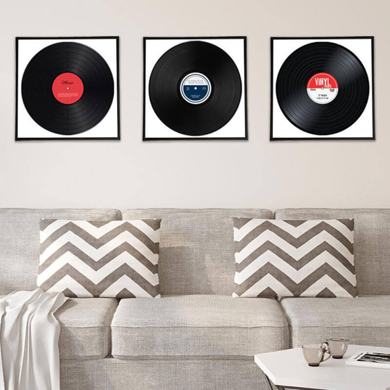 12 Record Album Frame - BLACK