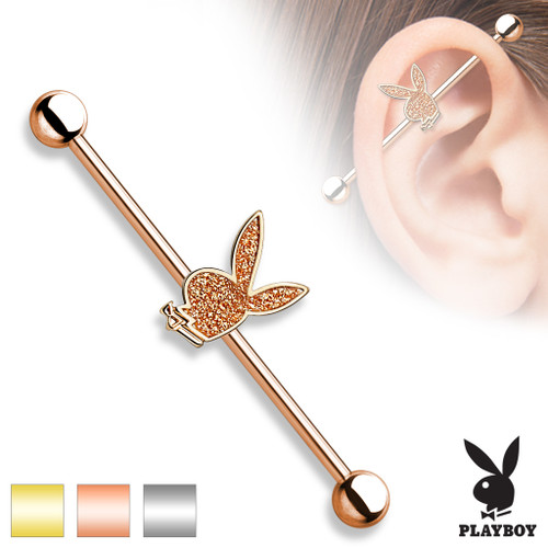 Playboy Bunny with 316L Surgical Steel  Bar