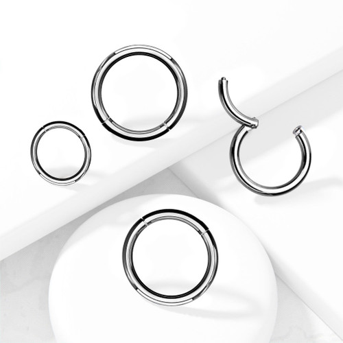 High Quality Precision 316L Surgical Steel Hinged Segment Hoop Rings