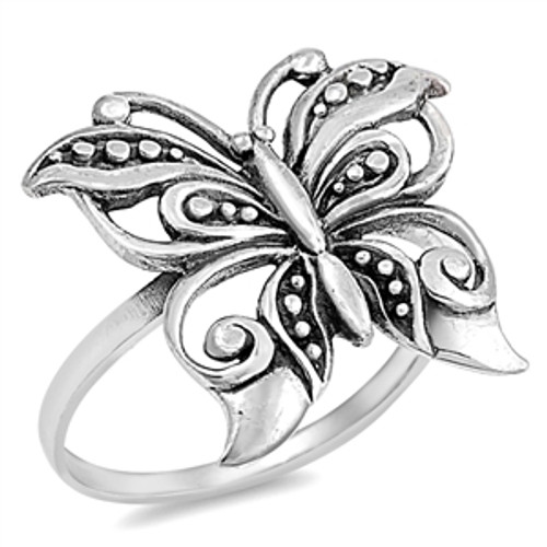 Silver Ring -Butterfly