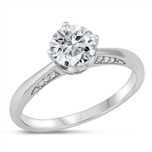 Silver CZ Ring - Solitaire