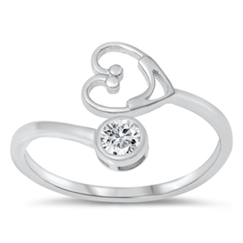 Silver CZ Ring - Stethoscope