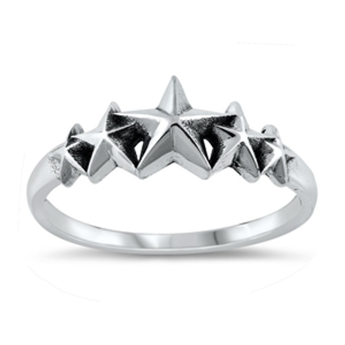 Silver Ring - Stars