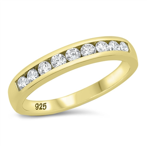 Yellow gold silver band