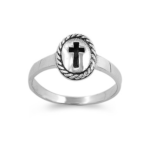 Baby Sterling Silver Cross Ring