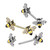 316L Surgical Steel Nipple Barbell With CZ Bee Ends