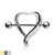 Heart Shaped 316L Surgical Steel Nipple Shield Ring