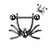Hanging Spider 316L Surgical Steel Nipple Shield Rings