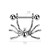 Hanging Spider 316L Surgical Steel Nipple Shield Rings