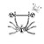 Hanging Spider 316L Surgical Steel Nipple Shield Rings