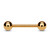 Basic Straight Barbell Rose Gold IP Over 316L Surgical Steel