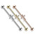 Crystal Paved Cross 316L Surgical Steel Industrial Barbell